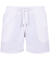 Men Swim Shorts Solid White front view