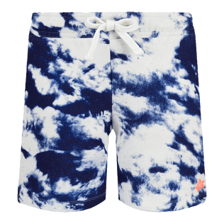 Boys Jogger Bermuda Tie & Dye Navy front view