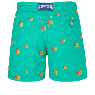 男士 Piranhas 刺绣游泳短裤 - 限量版 Tropezian green 后视图
