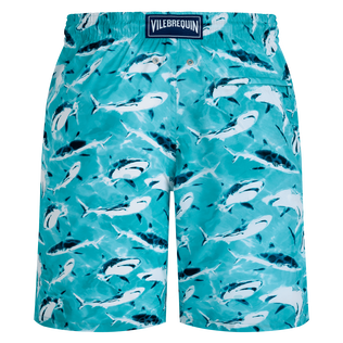 Pantaloncini mare uomo lunghi ultraleggeri e ripiegabili Requins Laguna vista posteriore