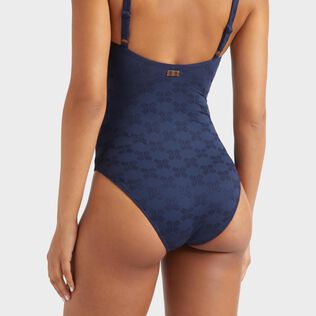 女士 Turtles Monogram 带钢圈连体泳装 Navy 细节视图2