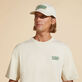T-shirt uomo in cotone tinta unita - Vilebrequin x Highsnobiety Tofu dettagli vista 2
