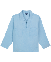 Men Linen Vareuse Shirt Mineral Dye Source front view