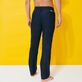 Men Denim Jogging Pants Dark denim w1 back worn view