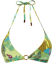 Women Halter Bikini Top Jungle Rousseau Ginger front view