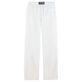 Men Linen Pants Solid Blanco vista trasera