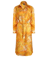 女士 Palm Leaves 真丝衬衫连衣裙 Mango 正面图