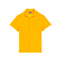 中性纯色棉质保龄球衫 Mango 正面图