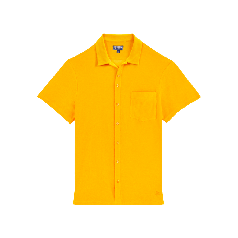 Vilebrequin Terry Bowling Shirt Solid - Charli - Orange - Size S