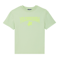 Boys Organic Cotton Gomy Logo T-shirt Lemongrass front view