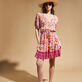 Women Short Dress Iris Lace- Vilebrequin x Poupette St Barth Shocking pink detalles vista 1