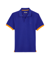 Polo en piqué coton organique homme uni Marrakech vue de face