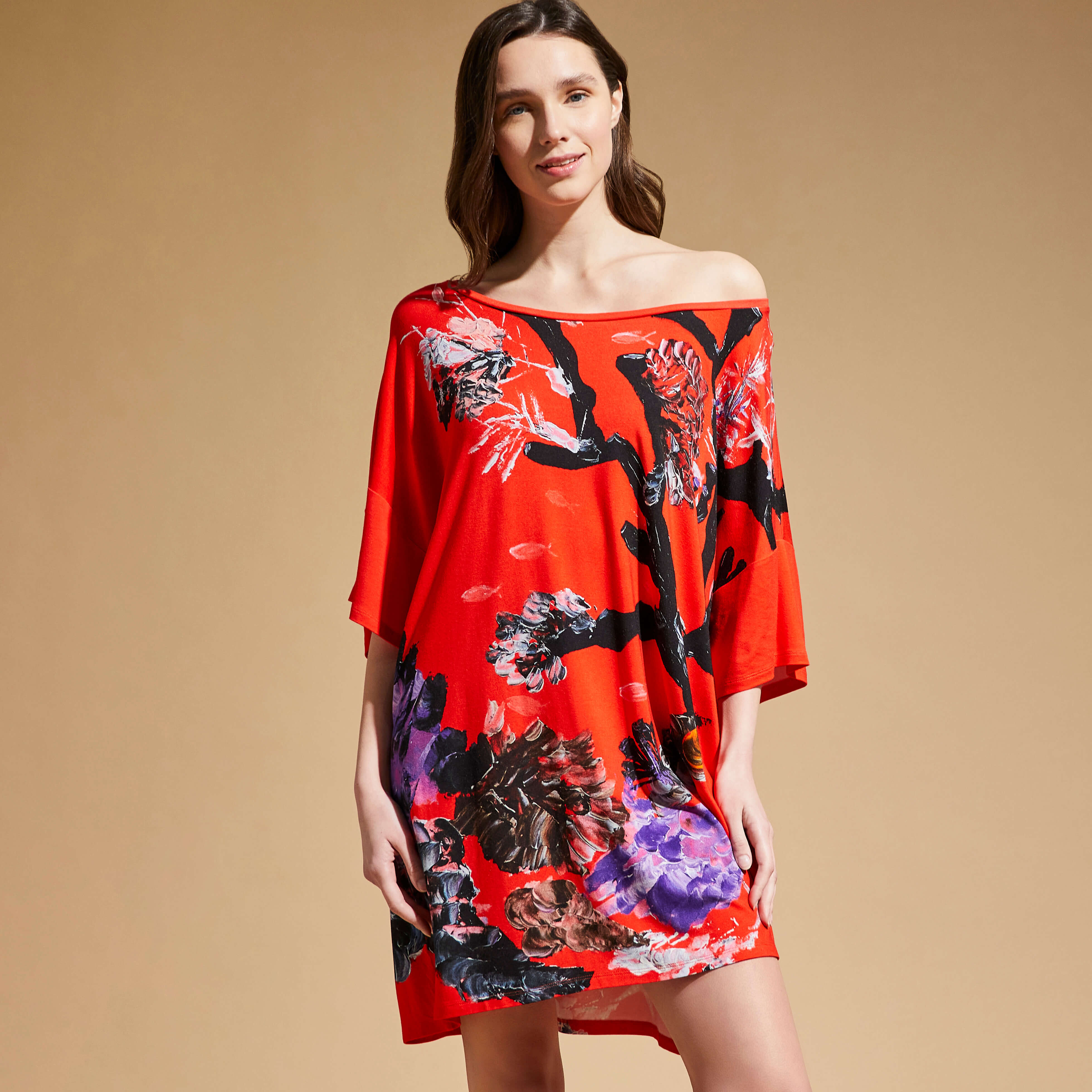 Viscose floral deals dress
