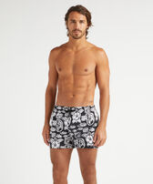 Maillot de bain court homme Tahiti Turtles Noir vue portée de face