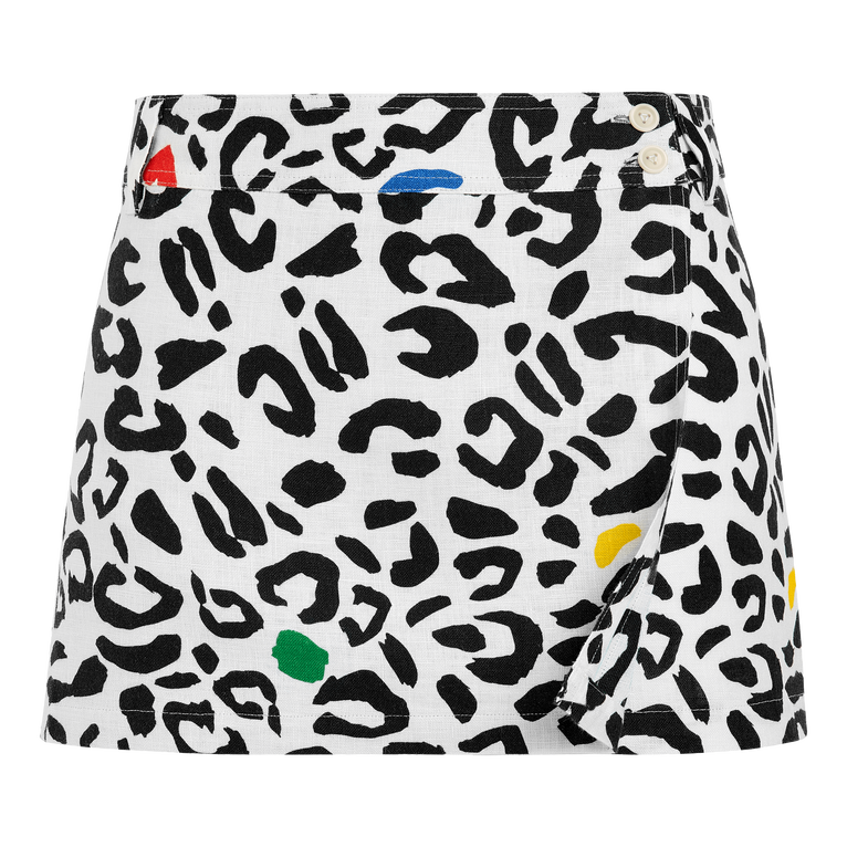 Vilebrequin Women Wrap Skirt Leopard - Limited Edition - Skirt - Claire - White - Size XS