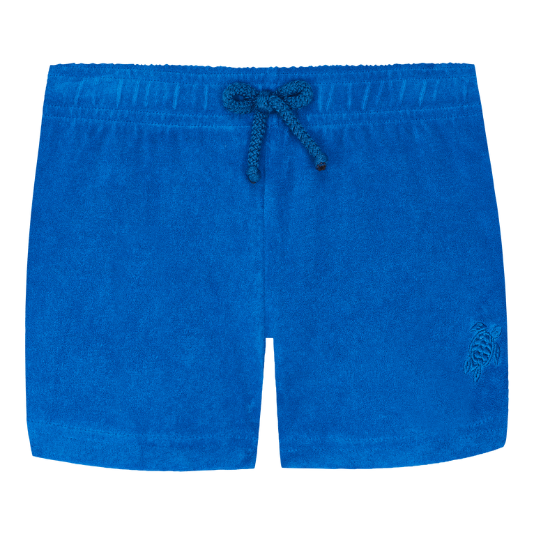 Girls Terry Shorts Solid - Shorty - Gaya - Blue - Size 14 - Vilebrequin