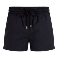 Men Short Swim Trunks Jacquard Turtles Black front view
