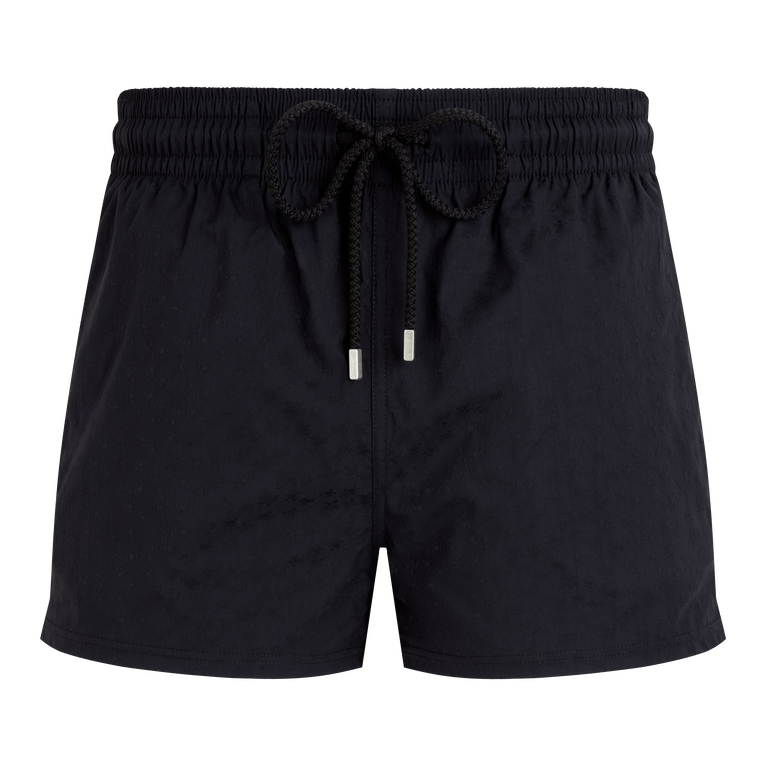 Vilebrequin Men Short Swim Shorts Jacquard Turtles - Manta - Black - Size XXL