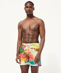 Men Classic Printed - Men Swimwear Gra - Vilebrequin x John M Armleder, Multicolor front worn view