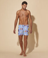 Men Swim Shorts Embroidered Tortue Multicolore - Limited Edition Divine front worn view