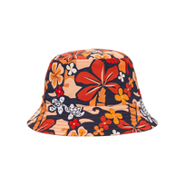 Kids Reversible Bucket Hat Monoi Turtles Brick front view
