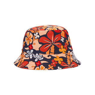 Kids Reversible Bucket Hat Monoi Turtles Brick front view