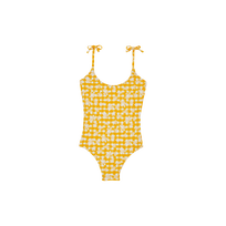 Maillot de bain une pièce fille Turtles Vichy Mangue vue de face