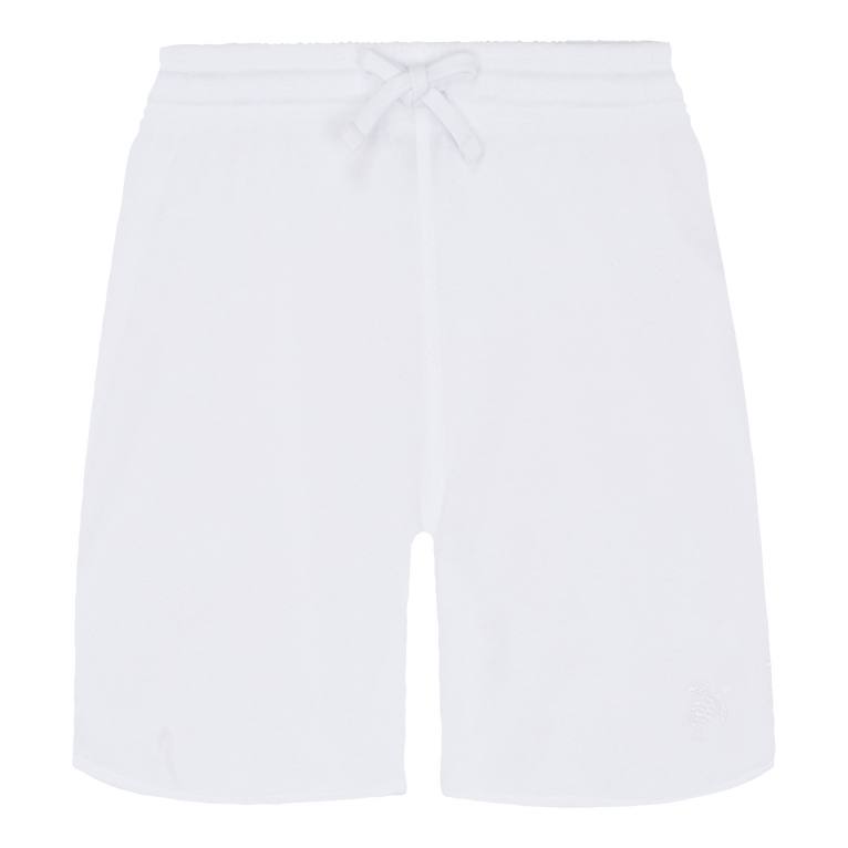 Pantalones Cortos De Felpa Para Mujer - Short - Fauna - Blanco