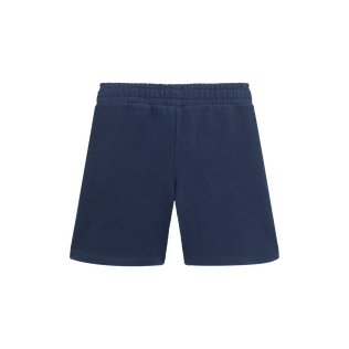 Boys Terry Bermuda Shorts Solid Navy back view