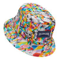 Linen Bucket Hat Animals - Vilebrequin x Okuda San Miguel Multicolor front view