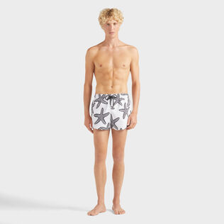 Men Short Swim Shorts Starlette White front worn view