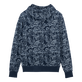 Sudadera con capucha y cremallera con estampado Poulpes Bicolores para hombre Azul marino vista trasera