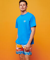 Homme AUTRES Imprimé - T-Shirt en coton organique homme brodé - Vilebrequin x The Beach Boys, Faience vue portée de face