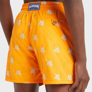 Pantaloncini mare uomo ricamati Micro Ronde des Tortues Diagonale - Edizione limitata Carota dettagli vista 2