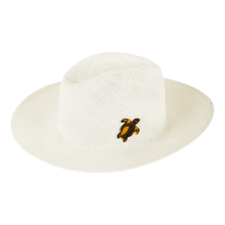 Women Natural straw hat solid Sand front view