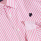 Men Striped Seersucker Shirt Candy pink details view 2