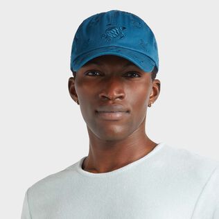 Gorra con bordado integral Turtles Peacock vista frontal desgastada
