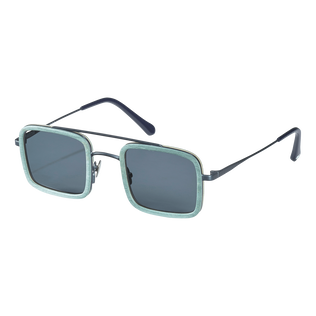 White Tulipwood Women and Men Sunglasses - VBQ x Shelter Foam back view