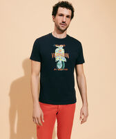 T-shirt en coton homme Raiatea Bleu marine vue portée de face
