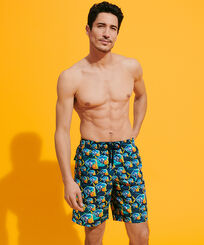 Maillot de bain long homme Piranhas Bleu marine vue portée de face