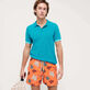 Men Swim Shorts Embroidered Ronde Des Tortues - Limited Edition Guava details view 3