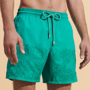 Pantaloncini da bagno uomo idroreattivi Rascasses Tropezian green dettagli vista 1