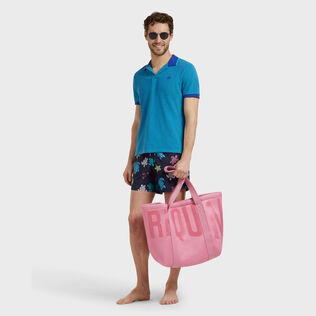 Bañador elástico con estampado Tortues Multicolores para hombre Azul marino detalles vista 1