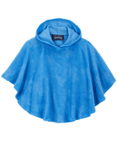 Baby Terry Cotton Poncho Ocean 正面图