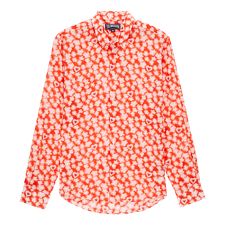 中性 Attrape Coeur 纯棉巴厘纱夏季衬衫 Poppy red 正面图