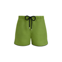 Men Linen Swim Trunks Solid Camouplage front view