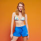 Women Shorty Gradient Embroidered Logo - Vilebrequin x The Beach Boys Earthenware details view 3