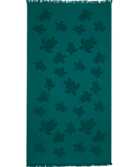 Telo da spiaggia in cotone organico Turtles Jacquard Linden vista frontale