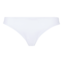 Braguita de bikini de talle medio de color liso para mujer Blanco vista frontal