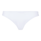Braguita de bikini de talle medio de color liso para mujer Blanco vista frontal